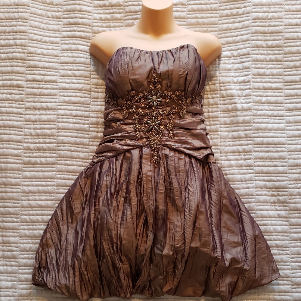 Sue Wong strapless cocktail dress